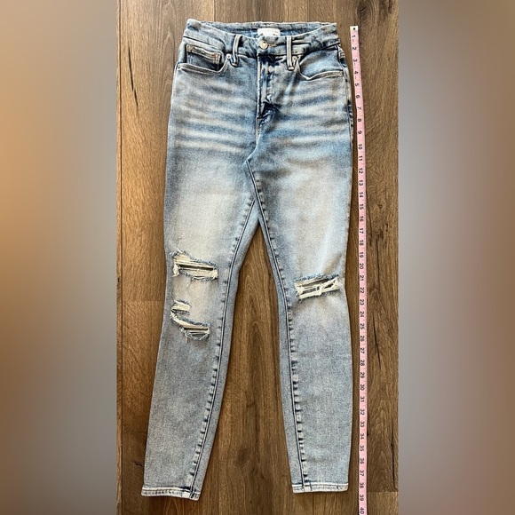 Good American Size 4/27 Distressed Jeans - Picture 9 of 11